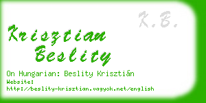 krisztian beslity business card